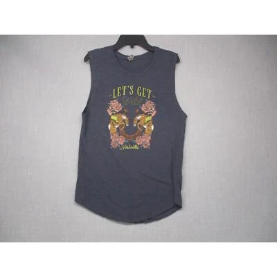 Top sin mangas Nashville Streetwear gráfico de moda gris platino talla L Foto 1 de 4