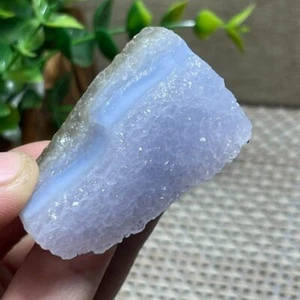 Natural Blue Lace Agate Quartz Crystal Onyx Chalcedony Gemstone Specimen Healing - Picture 1 of 32