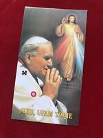 Relic Plastik Heilig Karte Papst Saint St.John Paul II mit Relic und Gebet