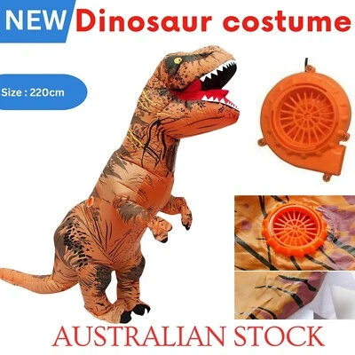 Inflatable Dinosaur Costume Adult Jurassic World Park Trex T-Rex Blow - image 1 of 4