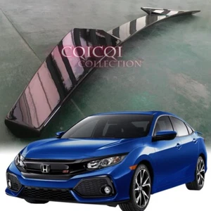 Painted Gloss Black V type roof spoiler for HONDA 2017~2020 CIVIC sedan Si ◎ - Foto 1 di 3