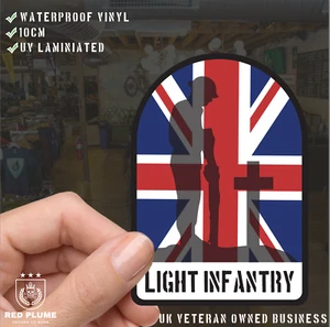 Leichte Infanterie Erinnerung Soldat Vinyl Aufkleber - UV laminiert - 10 cm - Bild 1 von 4