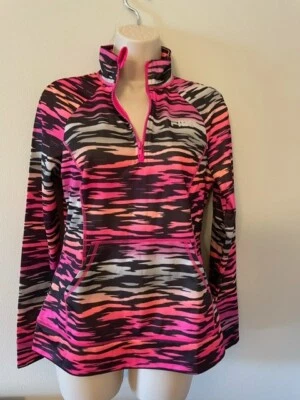 Fila Mujer S Cuarto Cremallera Jersey Rosa Naranja Negro Cebra Manga Larga Nuevo Sin Etiquetas Foto 1 de 4