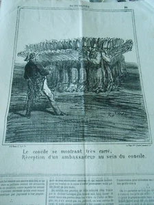 Caricature 1870 - Le concile se montrant très carré Réception d'un ambassadeur - Foto 1 di 1