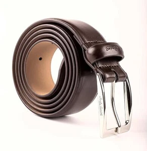 Nuevo Hardy Amies Calidad Premium Cinturón de Cuero Savile Fila Londres Marrón - Imagen 1 de 7