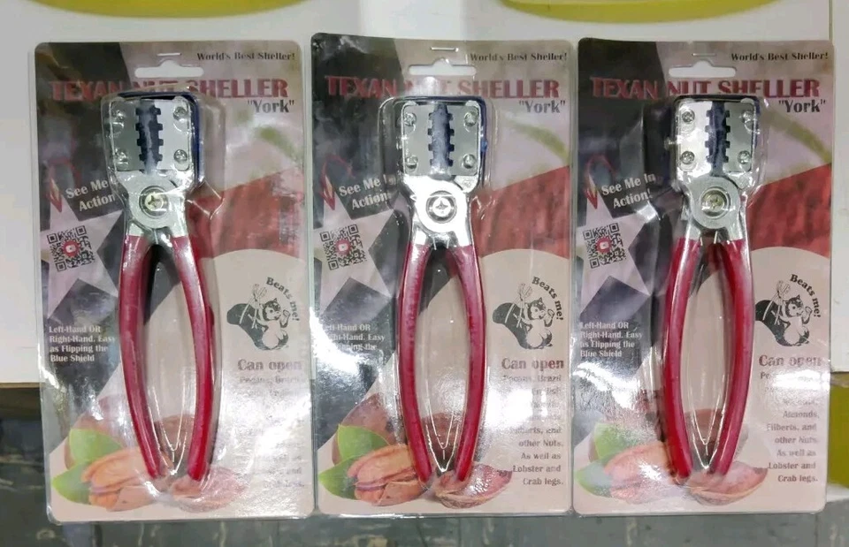 3 PK Texan Nut Sheller "York" Nut Cracker / Pecans Brazil Nuts Walnuts Almonds  - Image 1 of 1