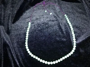 Joyería Turquesa 22" Pequeño Collar de Cuerda Redonda Piedras Púrpura - De Colección - Imagen 1 de 3