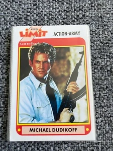 Michael Dudikoff Disney Limit Sammelkarten German Magazine Card Action Army - Picture 1 of 1