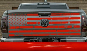 US Flag Decal Graphic sticker Truck Tailgate for Ford Ram Chevy or Any Universal - Picture 1 of 19