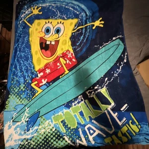 Spongebob Squarepants Wave Rider Plush Throw Blanket - Picture 1 of 4