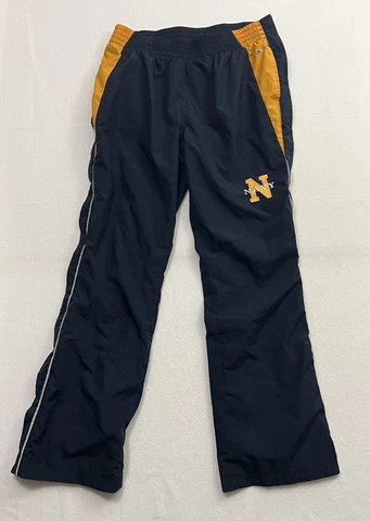 Navy Midshipmen Track Pants Men’s Size Large Blue Champion Tear Away Polyester Cover