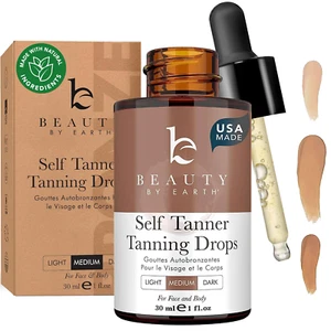 Self Tanning Drops - USA Made with Natural & Organic Ingredients, Medium Face... - Picture 1 of 12
