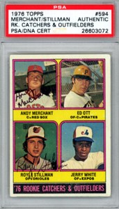 Royle Stillman & Andy Merchant Autographed 1976 Topps Rookie Card PSA 26603072