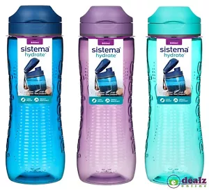 Sistema Hydrate Tritan Bottle Water Juice Drinks School Work Gym 800ml BPA Free - Picture 1 of 4