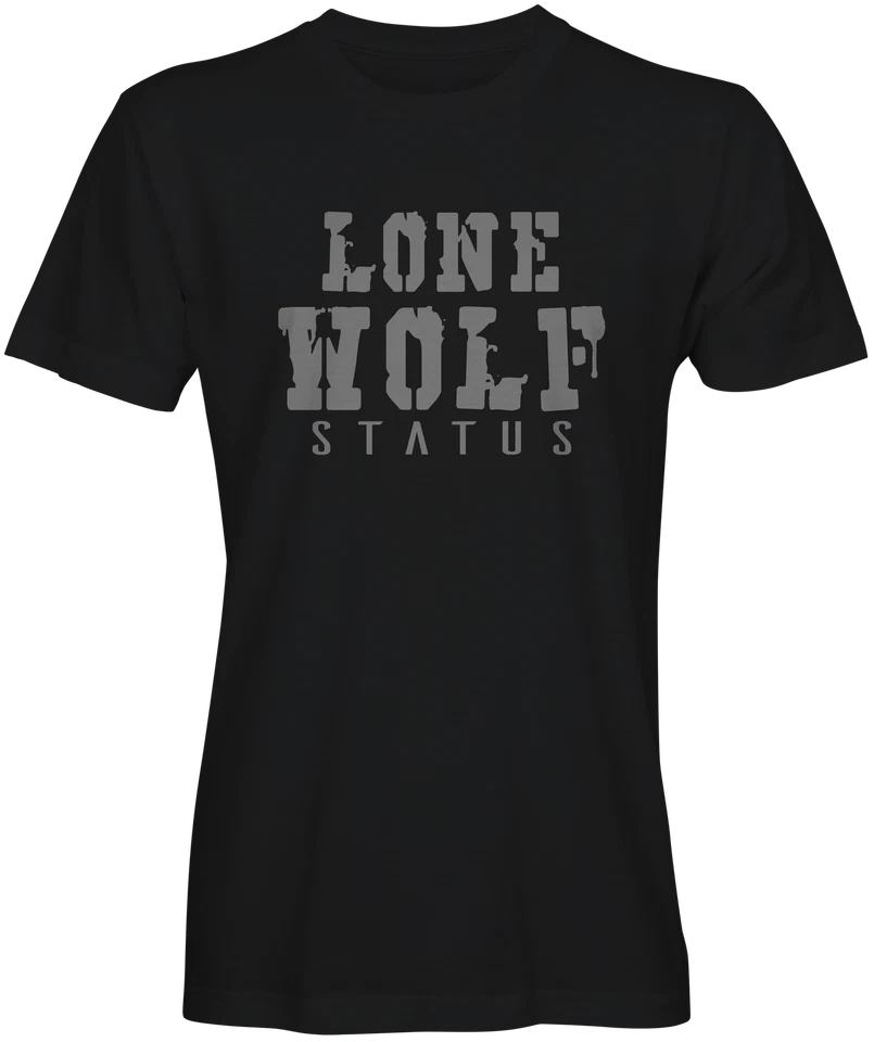 Футболка со слоганом Lone Wolf Status - Изображение 1 из 1
