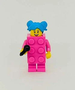 Lego Store BAM Pink Brick Costume Suit Woman Girl & Microphone - Picture 1 of 1