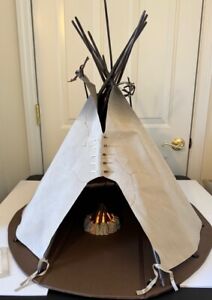 American Girl Kaya Teepee with Base and  Wood Fire Pit Retired