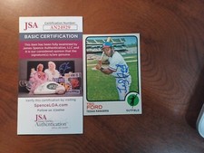 TED FORD 1973 Topps # 299 autographed signed card TEXAS RANGERS 73 JSA