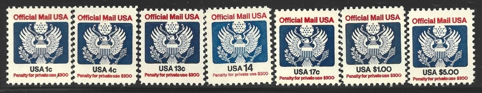 United States, Scott #O127-O133, Official Mail Issues, MNH - Image 1 of 1