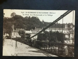 Carte Postale Ancienne de 1932 LYON ST RAMBERT L'ILE BARBE - Pont et Restaurants - Bild 1 von 2