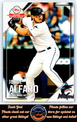 Jorge Alfaro 2019 Topps National Baseball Card Day #15 Miami Marlins - Image 1 of 4