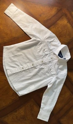 男孩牧马人白色珍珠扣长袖衬衫 XS 3-4 牛仔牛仔牛仔牛仔牛仔竞技 — 第 1/4 张图片