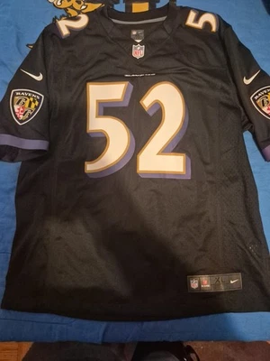 Футболка Nike номер 52 Ray Lewis Baltimore Ravens с ручной вышивкой 2004 очень большая - Изображение 1 из 4