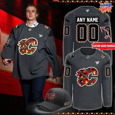 Personalized Calgary Flames Flames Black History Month Night 2025 Hockey Shirt - Image 1 of 4