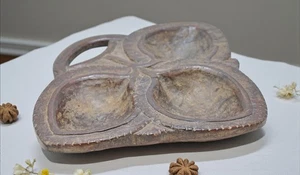 Antique Wooden Kitchenware Serving Tray Original Old Hand Carved - Picture 1 of 7