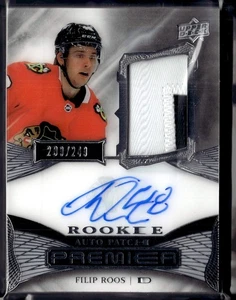 2022 Upper Deck Premier Acetate Rookie /249 Filip Roos #AR-FR RPA Patch Auto RC - Picture 1 of 2
