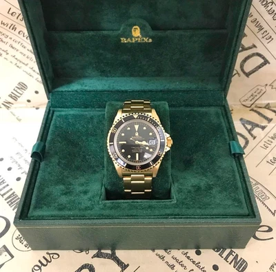 Reloj Hombre A BATHING APE CLASSIC TIPO 1 BAPEX Negro Dorado Acero Inoxidable Japón Foto 1 de 4