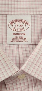 Brooks Brothers Madison kariertes langärmliges Hemd mit Knopfleiste 17-33 - Bild 1 von 16