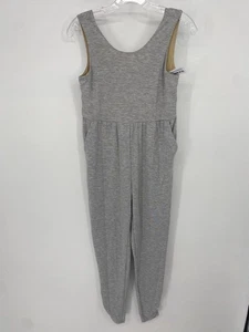 Old Navy Girls Gray Heather Sleeveless One-Piece Jumpsuit Size XL (14-16) - Picture 1 of 7
