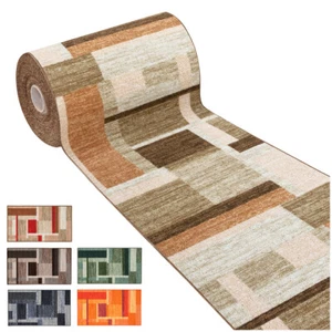 Küchenteppich Bordüre Antirutsch Modern Läufer Haus Kariert Leuchtende Farben - Bild 1 von 21