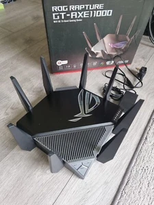 ASUS GT-AXE11000 Rog Rapture Wi-Fi 6E Tri-Band Gaming Router 6Ghz Band - Picture 1 of 11