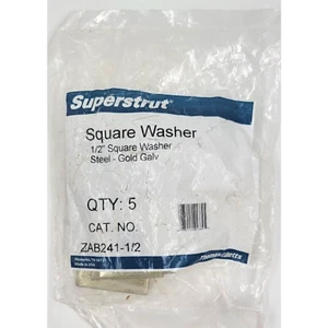 Superstrut Steel Square 1/2" Washers Flat Plate Fitting Goldestar ZAB-241 5 Pack - Picture 1 of 3
