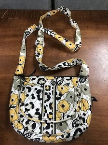 VERA BRADLEY Yellow & Black Floral Crossbody Quilted Bag - Picture 1 of 12