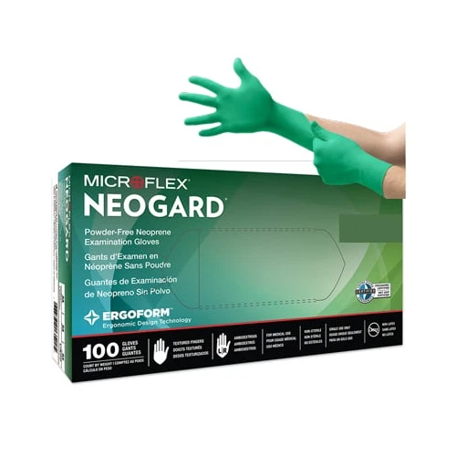 Guantes de examen de neopreno Microflex C520 NeoGard extra pequeños sin polvo 100/caja Foto 1 de 1