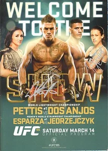 Joanna Jedrzejczyk Rafael Dos Anjos Carla Esparza Signed UFC 185 Program PSA/DNA - Picture 1 of 24