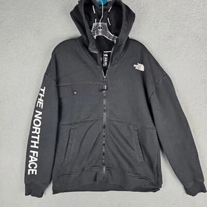 The North Face Full Zip Up Hoodie Men's Size Medium Black Zip Pockets Jacket - Picture 1 of 9