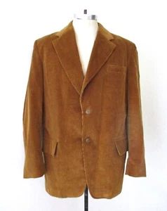 VGC Vtg 60s 70s Rat Pack K-Mart Brown Corduroy Blazer Preppy Professor Japan 42L - Picture 1 of 6