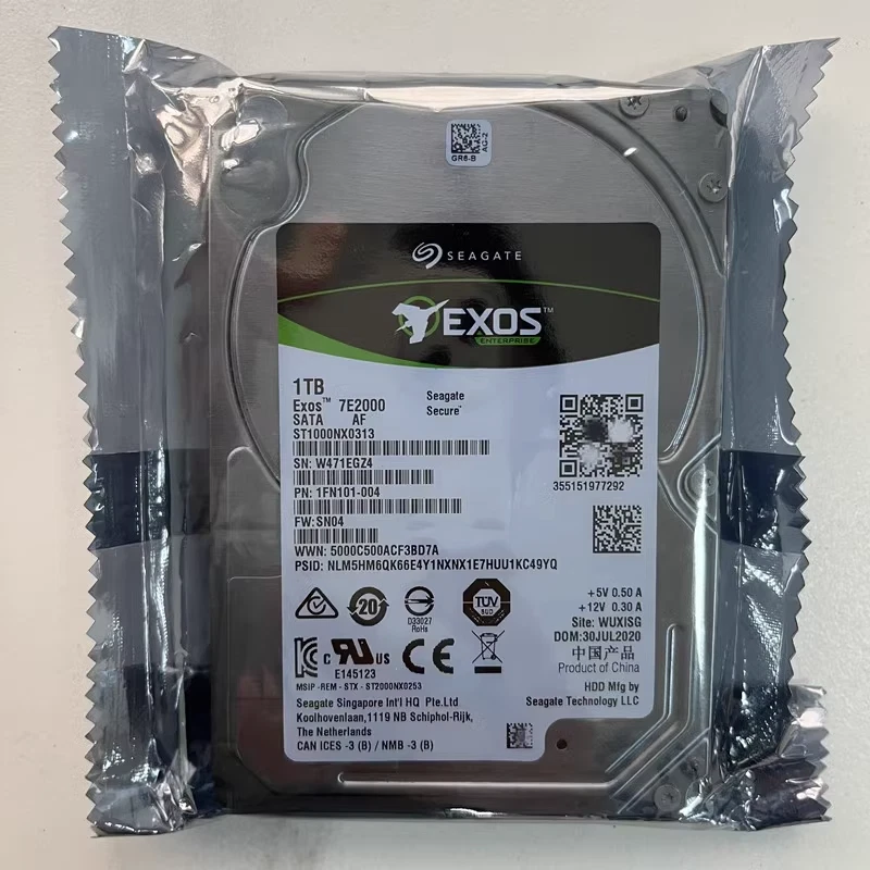 Seagate EXOS 7E2000 1TB 2.5" SATA 7200RPM ST1000NX0313 Hard drive - Image 1 of 1