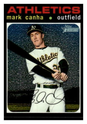 2020 Topps Heritage #THC-60 Mark Canha Chrome Exclusives #/999 - Image 1 of 2