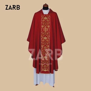 Vestimenta Casulla Gótica con Bordado | Bata Litúrgica Sacerdote - Todos los Colores - Imagen 1 de 4