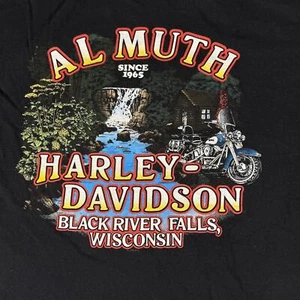 2 Side Harley Davidson Group Therapy Tee XL 2012/1993 Al Muth Black River Falls - Picture 1 of 8