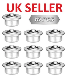 10pcs Stainless Steel Universal Base Metal Ball Bearing Casters Mounted Bearing - Picture 1 of 8
