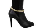 Women Boot Bracelet Metal Chain Chunky Links Thick Gold Anklet Classy Shoe Charm