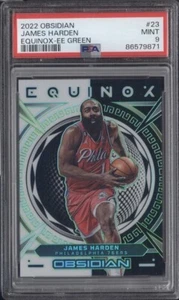 Equinoccio Panini Obsidian James Harden 2022-23 #/25 PSA 9 verde grabado eléctrico #23 - Imagen 1 de 2