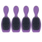 Purple Handle4pcs Hair Comb Scalp Massager Shampoo Brush Handle Itch For Scalp