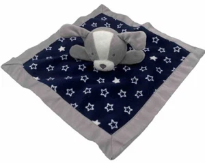 Carters Child Of Mine Navy Blue & White Stars Puppy Dog Security Blanket Lovey - Picture 1 of 9